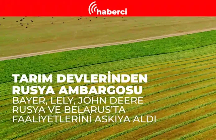 Rusya'ya tarım ambargosu